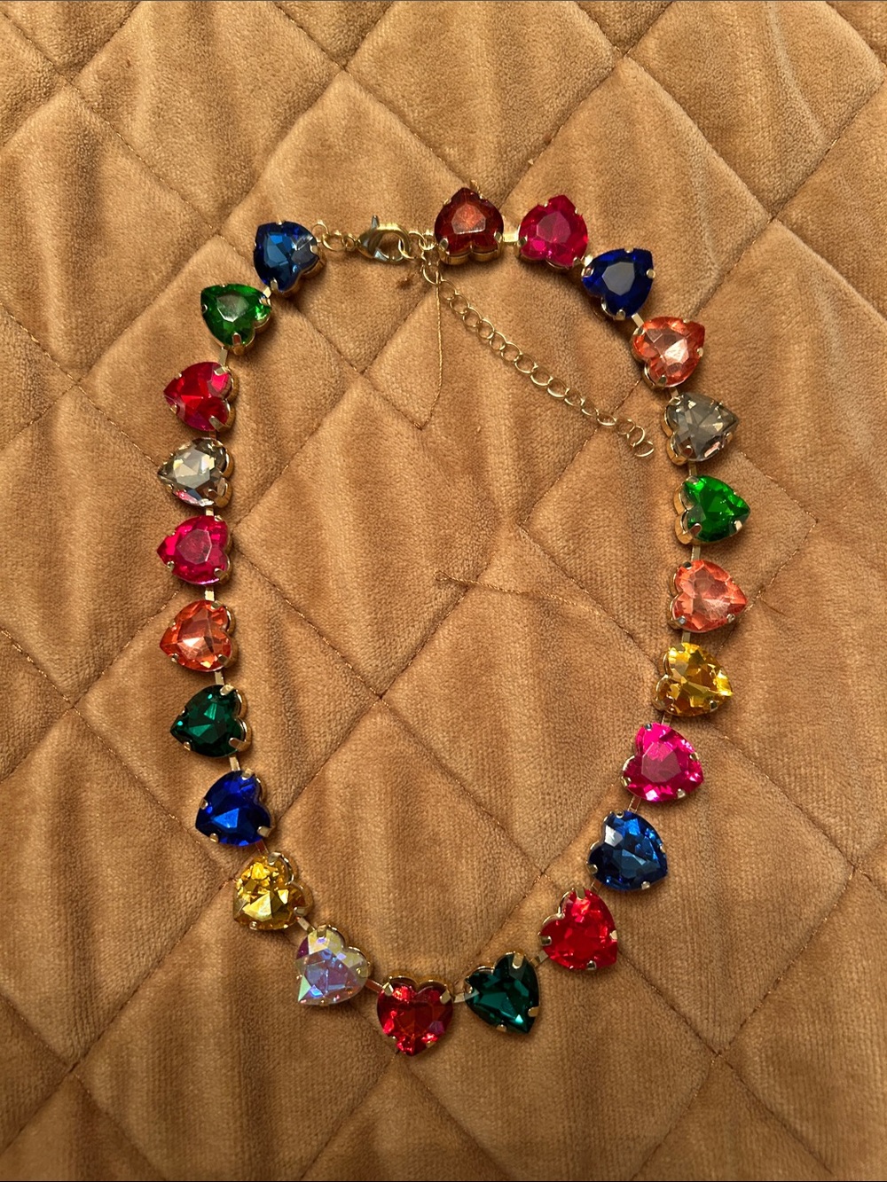 Heart gem necklace